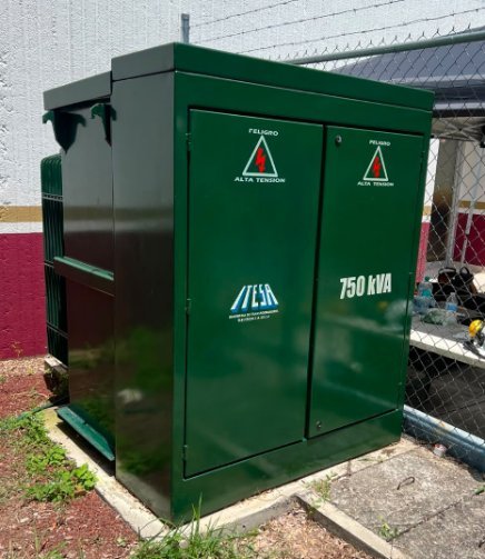 Transformador tipo pedestal de 750 kVA atendido por TSY